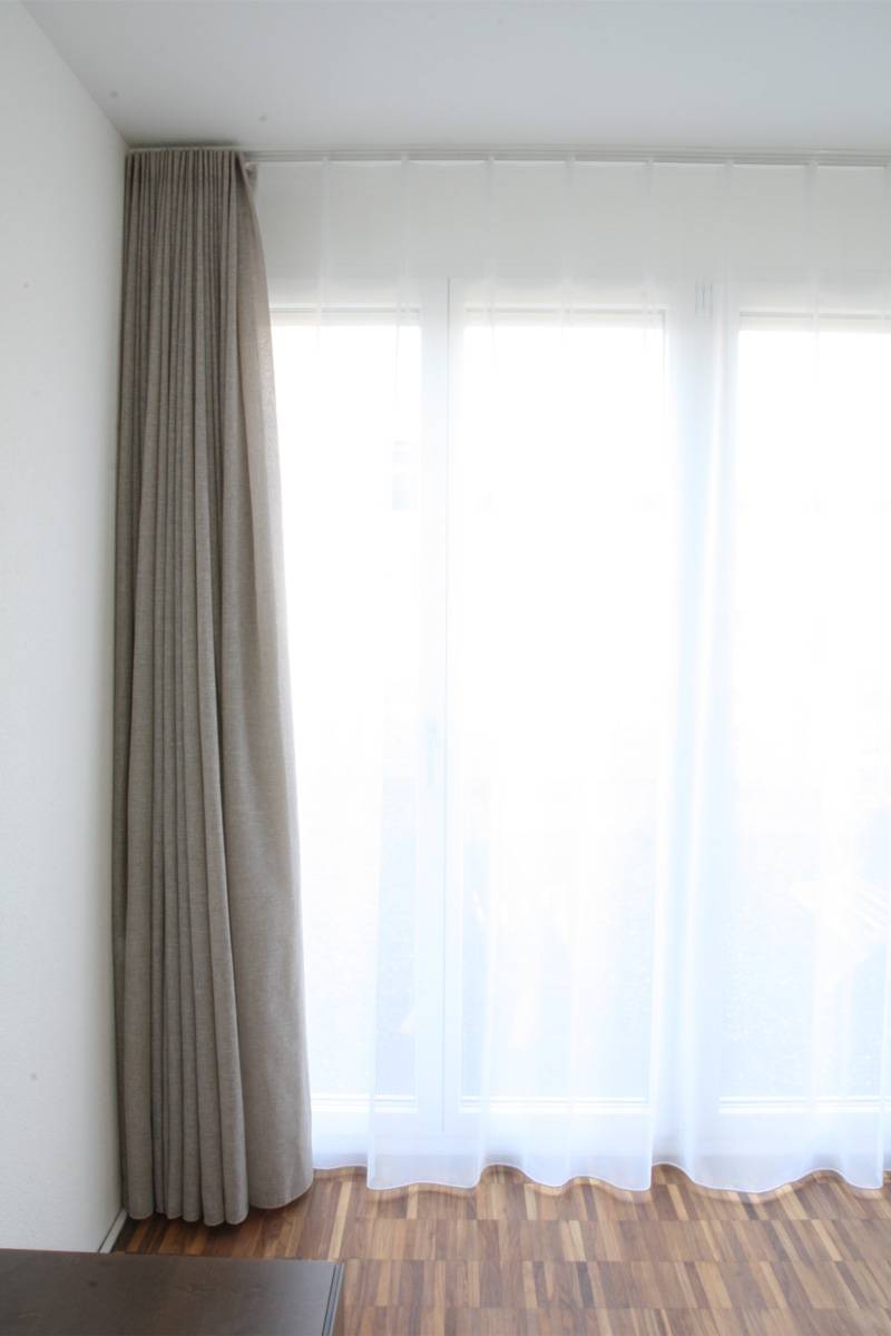 Dekovorhang NEW YORK Modern [beige Hellbeige Grau