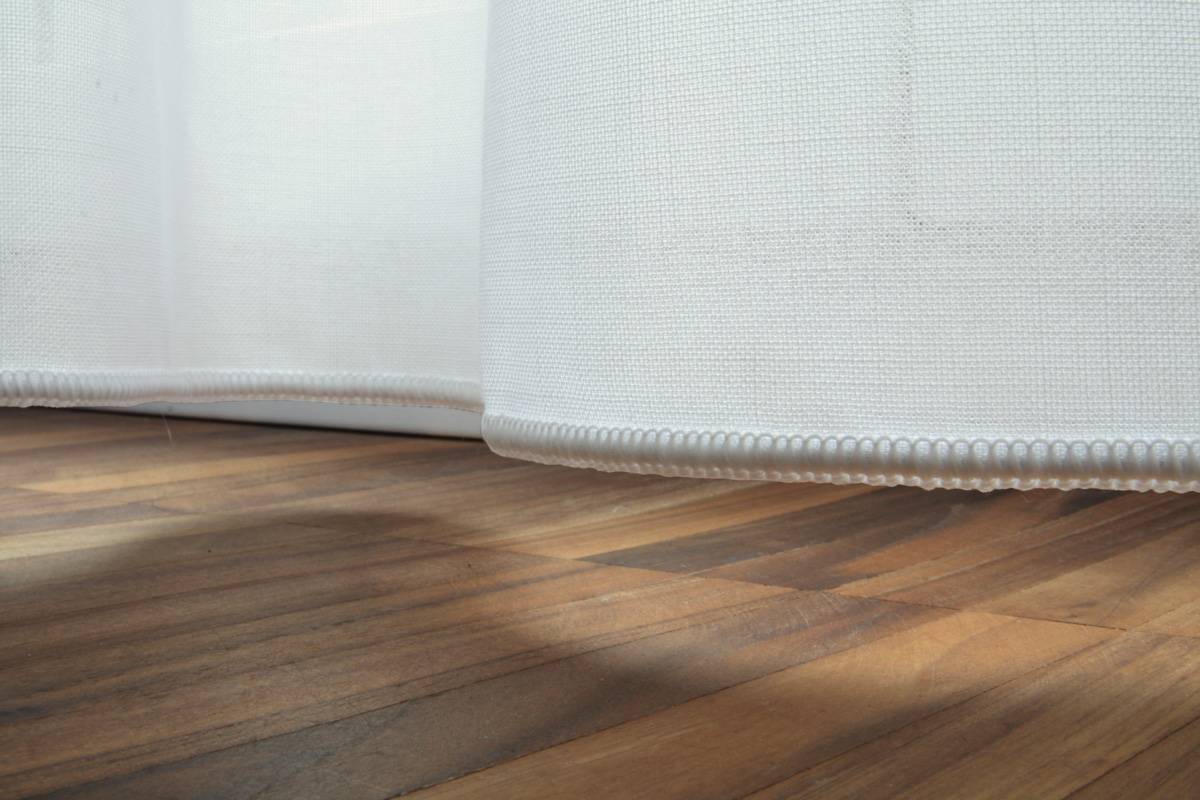Gardine Store VALENCIA Leinenoptik [weiss Und Ecru Weiss