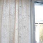 blickdichter Vorhang PIACENZA beige bei Tag