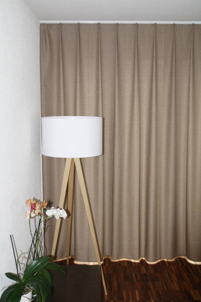 Blickdichter Vorhang DAVOS [weiss Beige Braun Schwarz