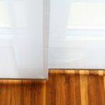 Beschwerungsstab aus Aluminium: Flächenvorhang GENEVA weiss und ecru weiss transparent (Flächenvorhänge online)