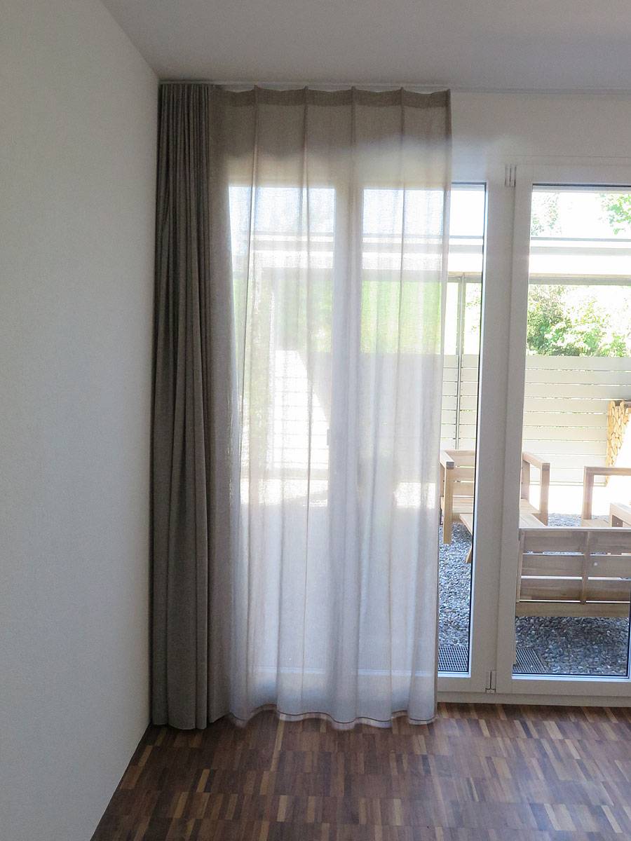 Dekovorhang NEW YORK Modern [beige Hellbeige Grau