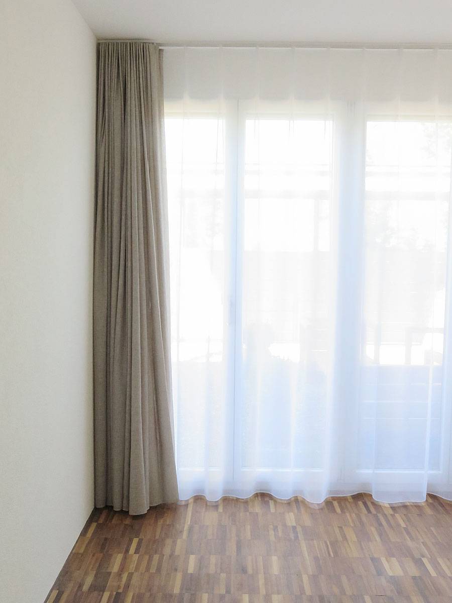 Dekovorhang NEW YORK Modern [beige Hellbeige Grau