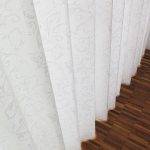 Fall: blickdichter Vorhang VENEZIA weiss mit Ornamenten