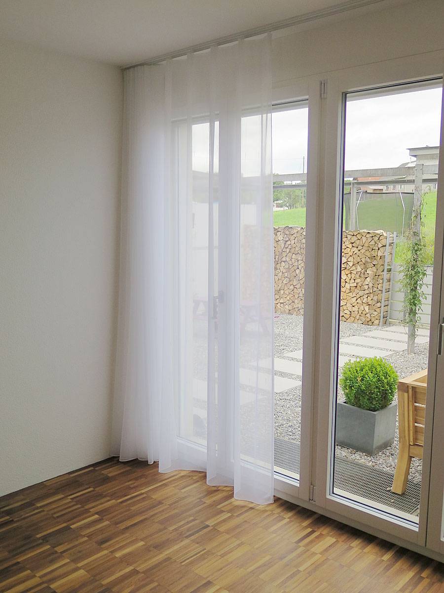 Gardine Store Murten Langsstreifen Weiss Vorhang123 At