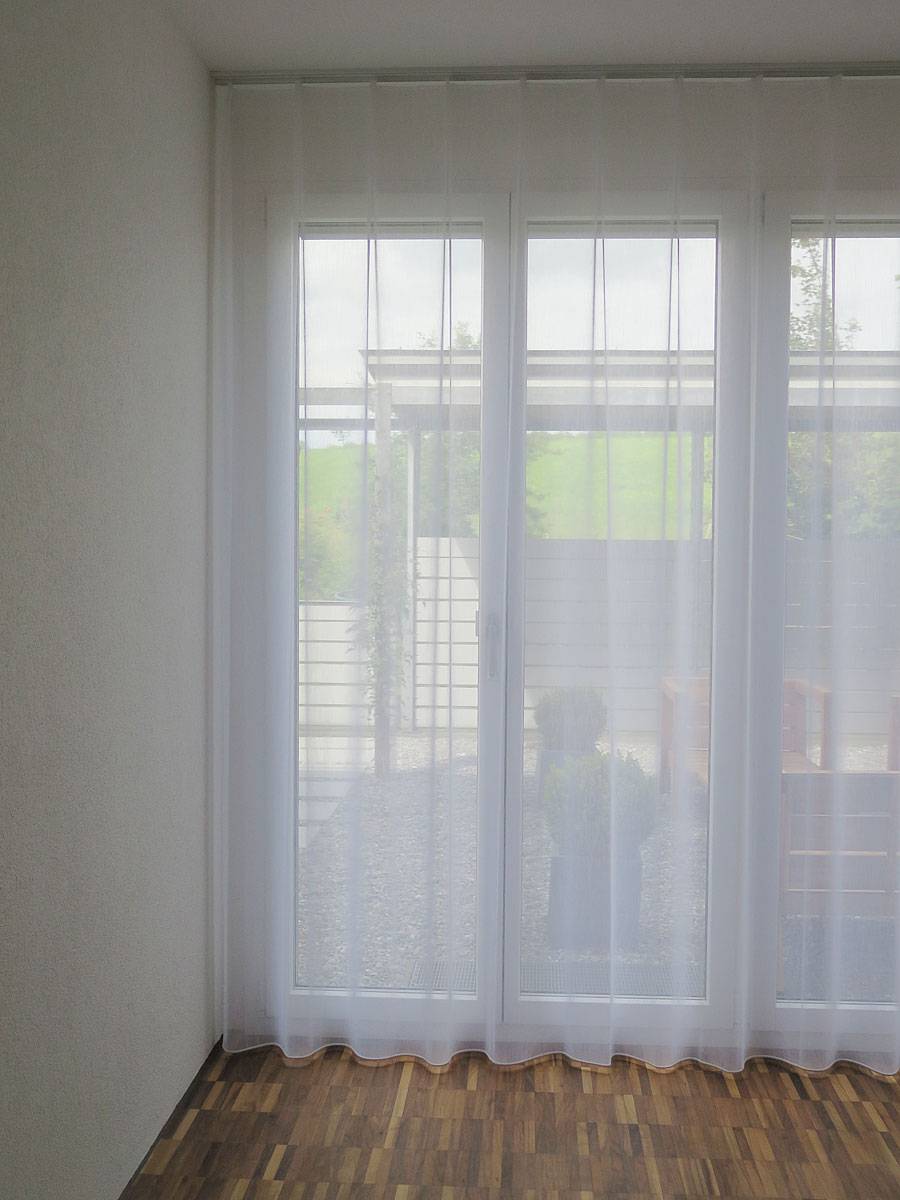 Gardine Store ROM [Leinenoptik Weiss Ecru Weiss