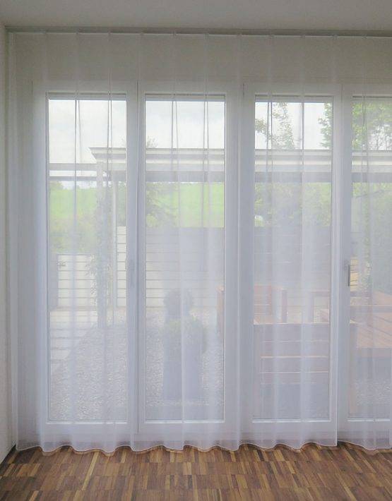 Gardine Store ROM [Leinenoptik Weiss Ecru Weiss
