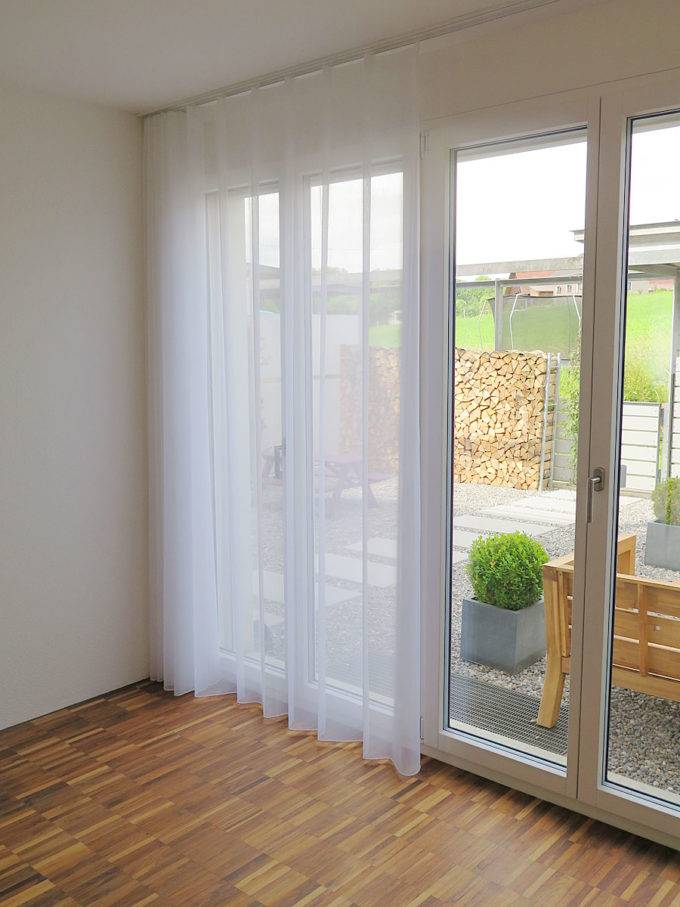 Gardine (Store) ROM [Leinenoptik, weiss / ecru weiss] • vorhang123.at