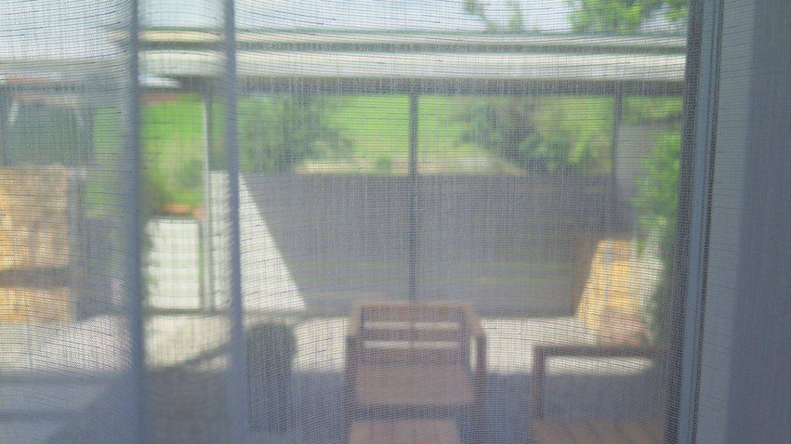 Gardine Store ROM Leinenoptik Weiss Transparenz