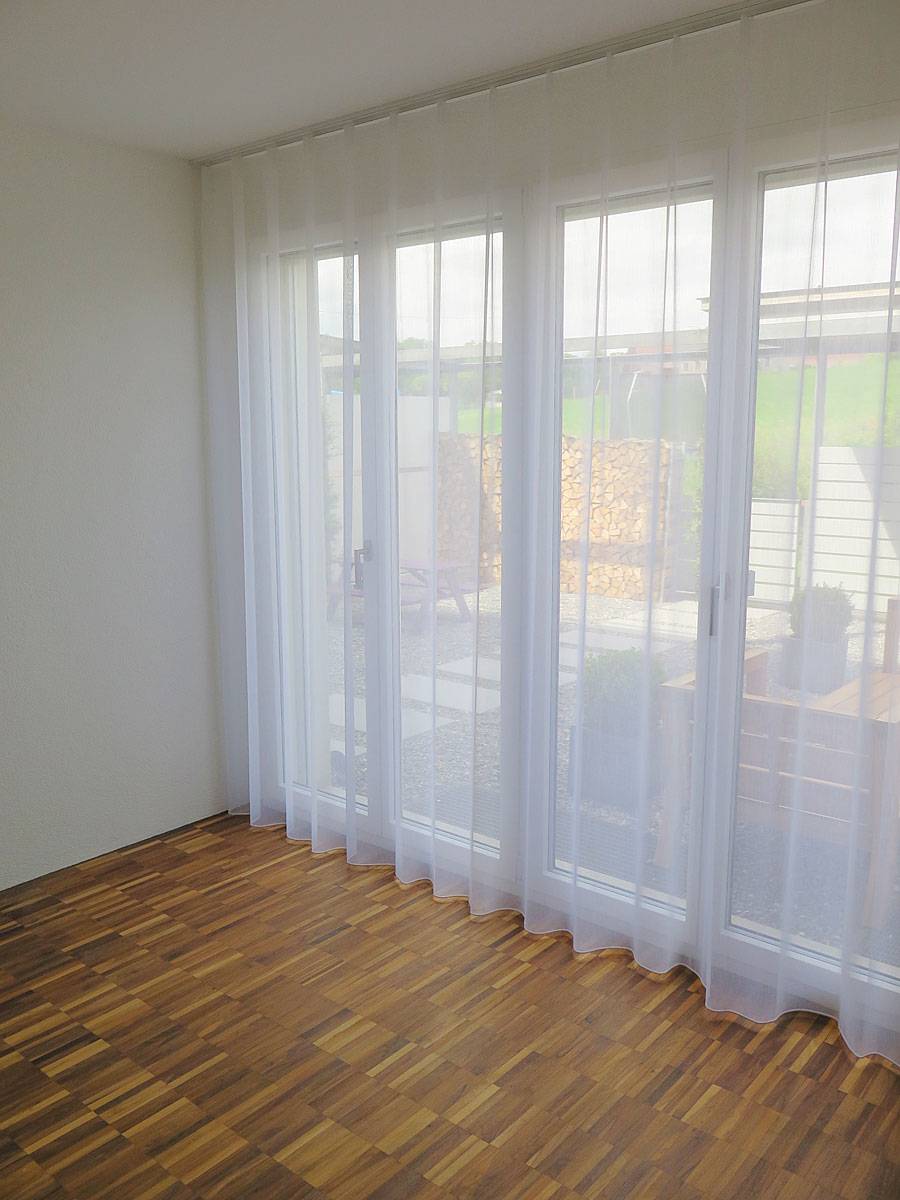 Gardine Store ROM [Leinenoptik Weiss Ecru Weiss