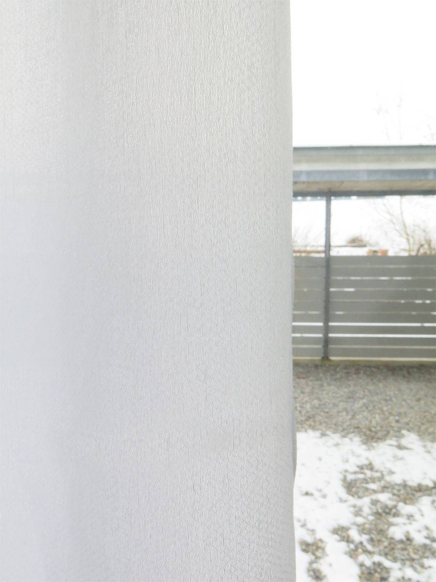 Blickdichter Vorhang FINO [weiss Hellbeige Beige Mit