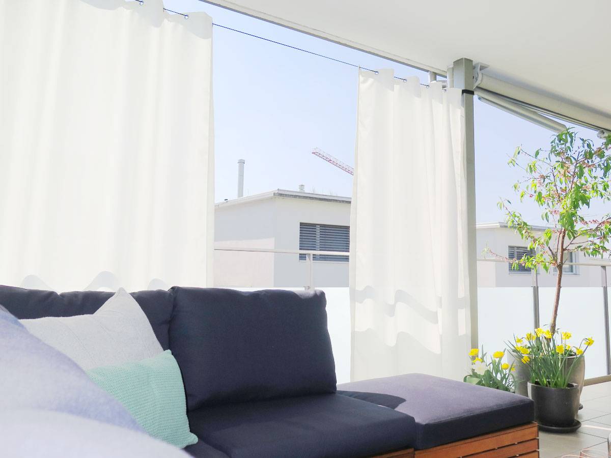 Outdoor Vorhang SANTORINI Nach Mass [weiss]