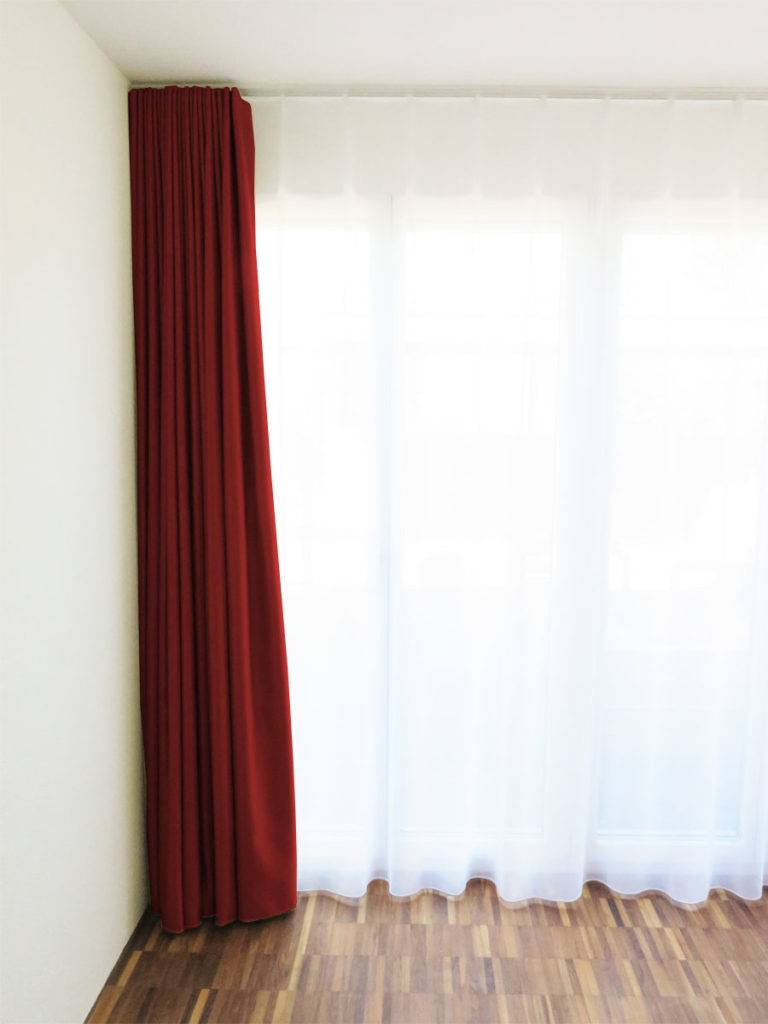 Verdunkelungsvorhänge rot Schlafzimmer