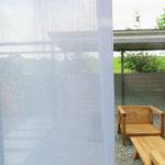 Vorhänge Fenster weiss Ausblick Sitzplatz
