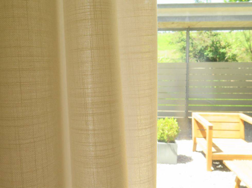 Vorhangservice massgeschneiderter Vorhang in Leinenoptik