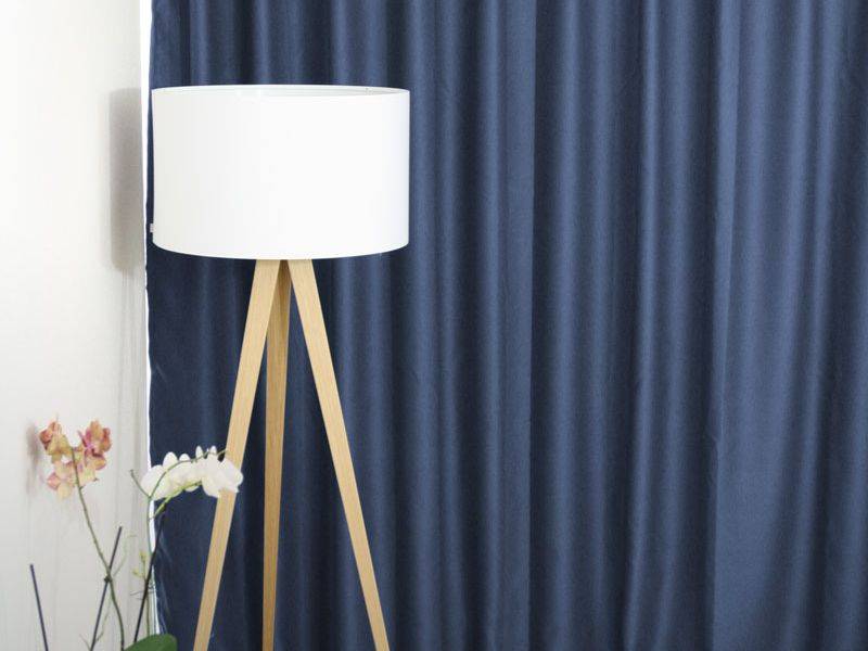 Verdunkelungsvorhang Schlafzimmer - blauer Vorhang
