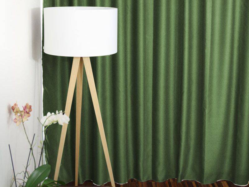 Vorhang Schallschutz: dunkelgrün - praktischer und eleganter Schallschutzvorhang