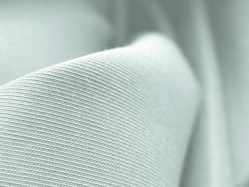 Gardinen Schnäppchen: Vorhangstoff türkis im Detail
