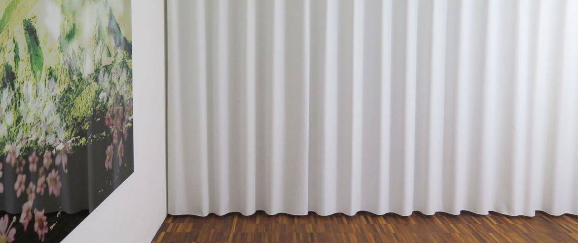 Fertigvorhang Nacht Weiss